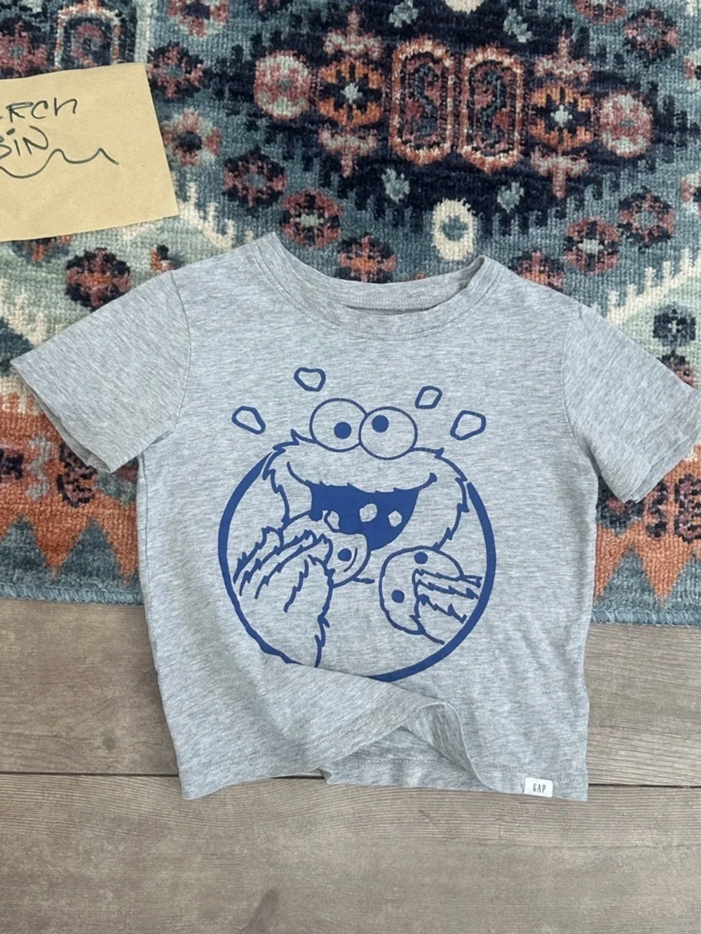 GAP X Sesame Street Cookie Monster Graphic Tee Sz 3T Toddler Boy